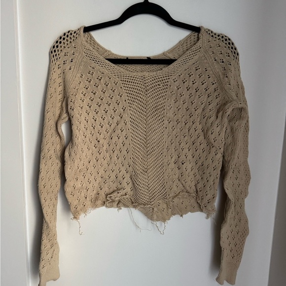 Knit long sleeve - fringe - boho - Picture 1 of 3